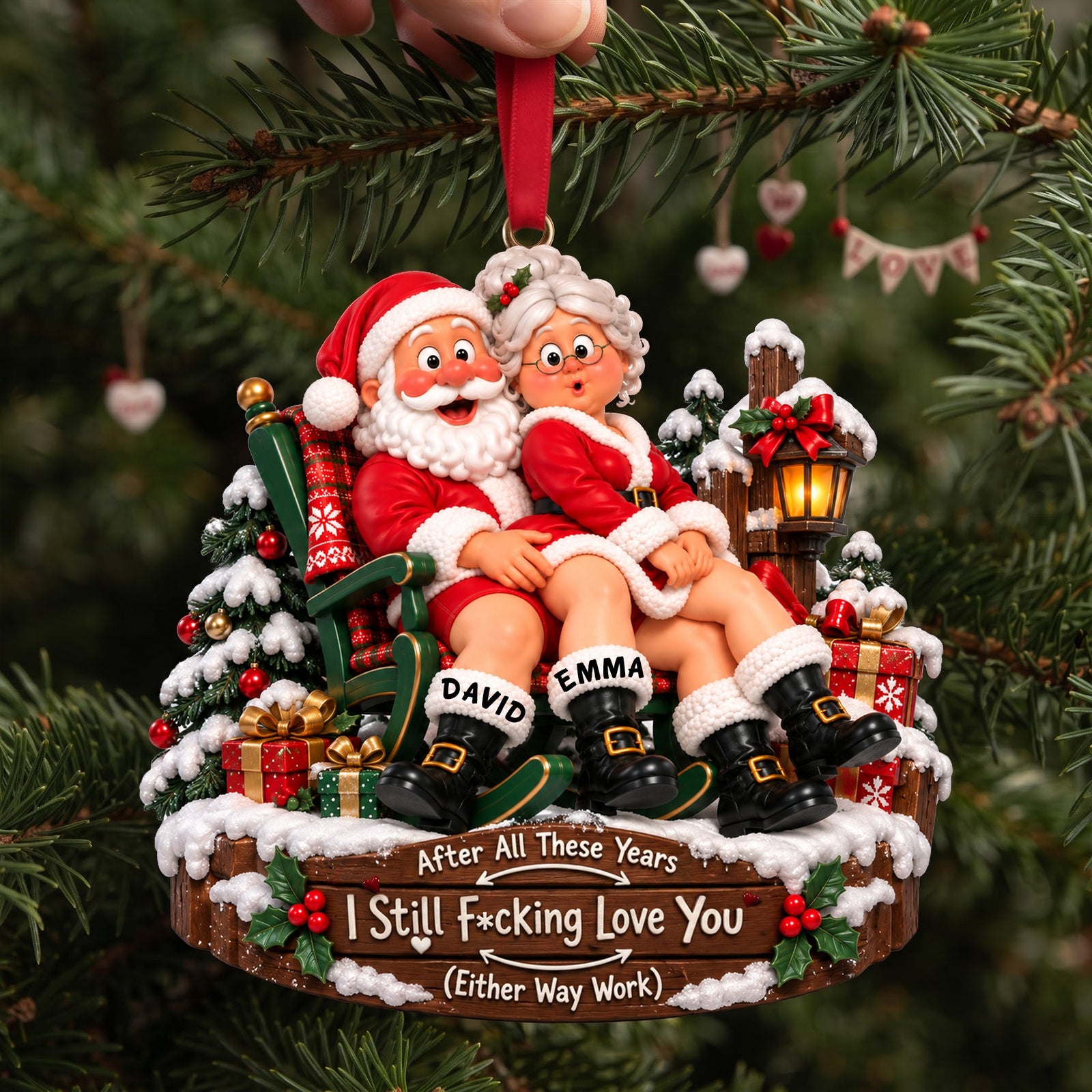 Old Couple, Same Naughty Love Ornament - Personalized Christmas Gifts For Couple 07nalu161026 - Ornament - GoDuckee
