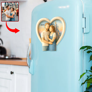 Couple Travel Fridge Magnet Custom Photo Gifts For Couple 09NAQN181125 - Fridge Magnet - GoDuckee