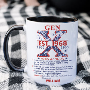 Personalized Gifts For Gen X Accent Mug Black 02XQQN301124 - Coffee Mug - GoDuckee