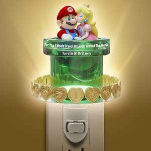 Gamer Couples Acrylic Night Light Personalized Gift For Couple 03TGDT160625 - Night Light - GoDuckee