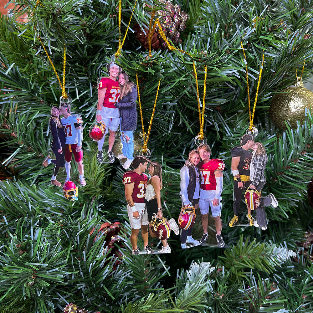 Custom Photo Gifts for American Football Lovers Ornament 60acvp140924 - Ornament - GoDuckee