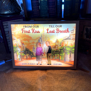 From Our First Kiss Till Our Last Breath-Personalized Light Picture Frame-Couple Gift-TT - Poster & Canvas - GoDuckee