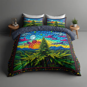Cannabis Quilt Bedding Set 024hutn060225 - Blanket - GoDuckee