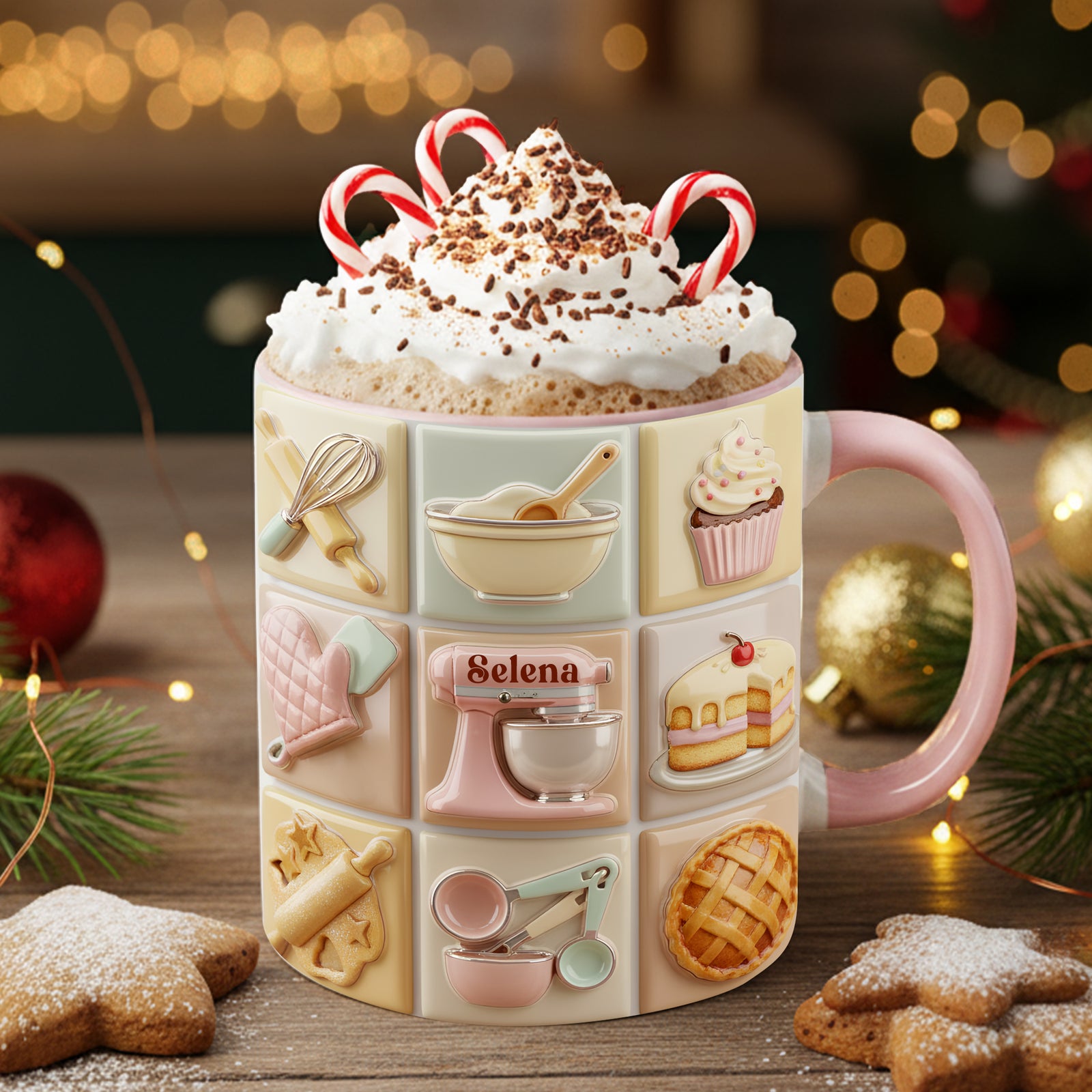 Bake With Love Accent Mug - Personalized Gifts For Bakers 04TOLU241025 - Coffee Mug - GoDuckee