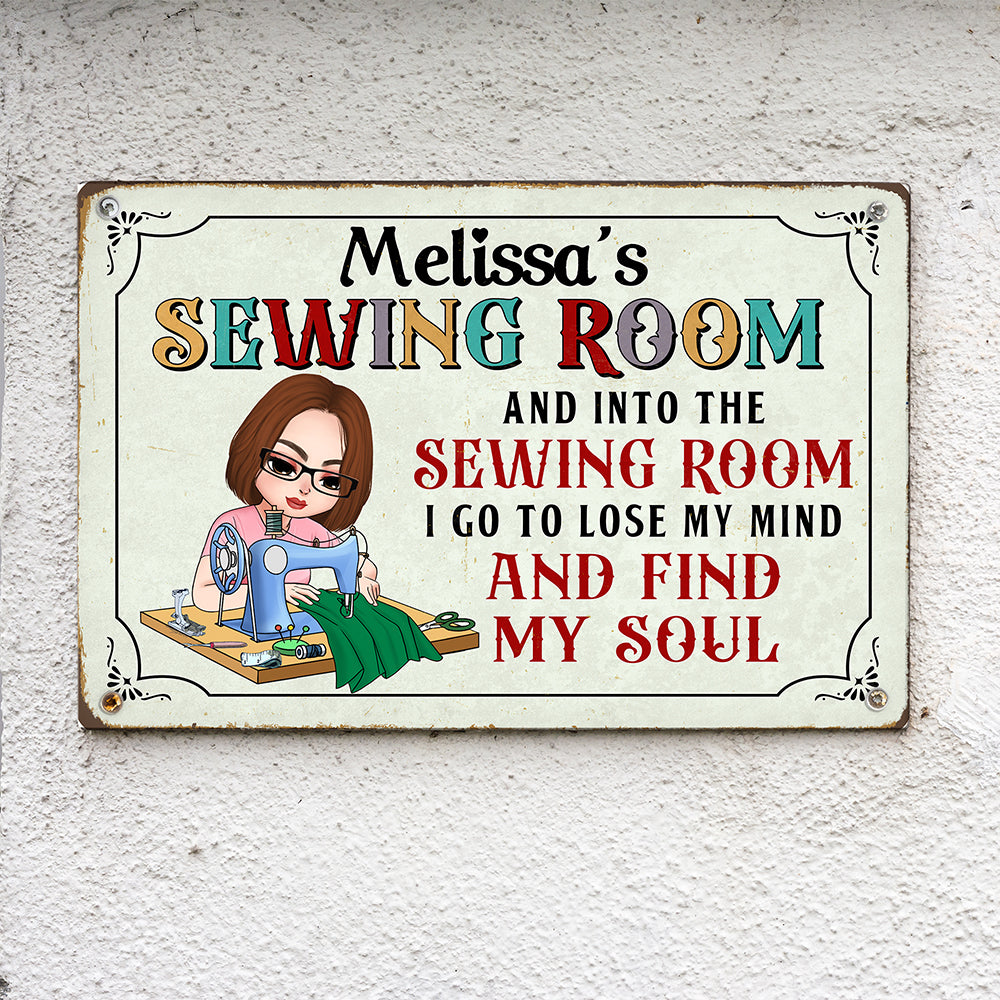 Personalized Gifts For Sewing Girl Metal Sign, Sewing Room Decor 02qhqn260724hh - Metal Signs - GoDuckee