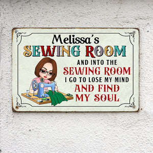 Personalized Gifts For Sewing Girl Metal Sign, Sewing Room Decor 02qhqn260724hh - Metal Signs - GoDuckee