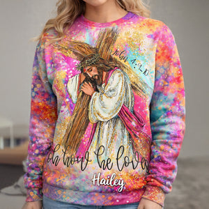 Jesus Carrying The Cross 3D Shirt – Personalized Gifts For Christians 02huqn300126 - AOP Products - GoDuckee