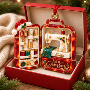 Christmas Sewing Case Acrylic Ornament - Personalized Gifts For Sewing Lovers 07todh121026 - Ornament - GoDuckee