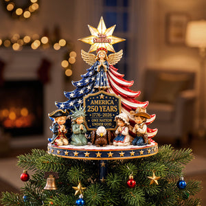 A Pray For America Christmas Tree Topper - Personalized Gifts For Patriots 03QHTA220826