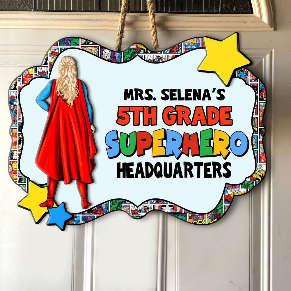 Teacher Personalized Wood Sign 03HUHN300623TM - Wood Sign - GoDuckee