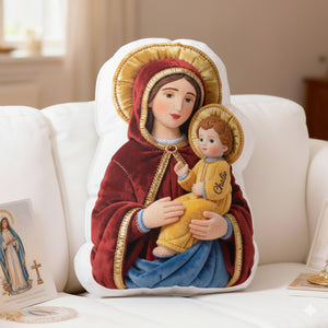 Blessed Virgin Mary Faith Pillow - Personalized Gifts For Christian 04OHLU221225 - Pillow - GoDuckee