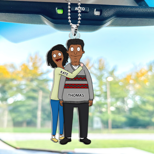 Personalized Gifts For Couple Car Ornament 01qhhu241224hg - Ornament - GoDuckee