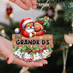 Personalized Gifts For Grandparents Gingerbread Christmas Acrylic Ornament 01OHLU041124 - Ornament - GoDuckee