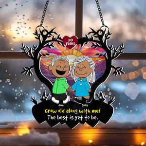 Personalized Gifts For Couple Suncatcher Ornament 04KAMH161224DA - Ornament - GoDuckee