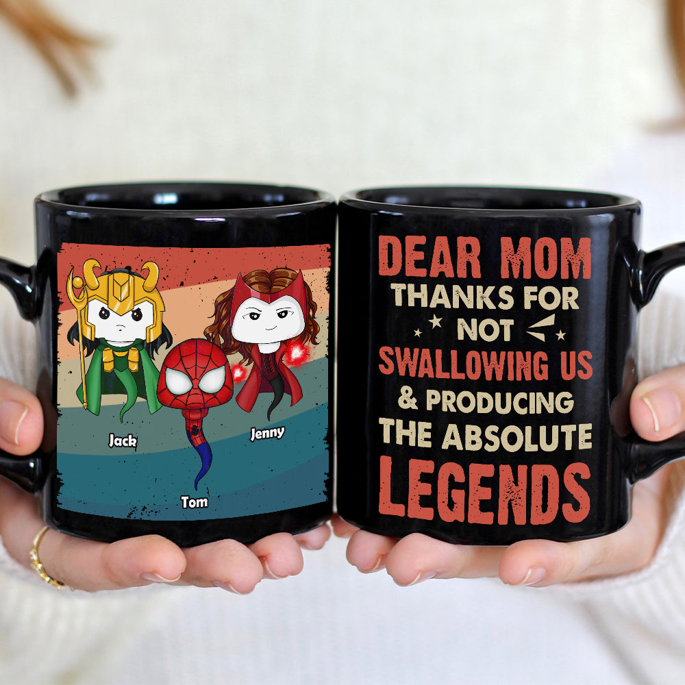 Personalized Gifts For Mom Coffee Mug Thanks For Producing The Absolute Legends 01natn290224ha Funny Mother's Gifts - Coffee Mugs - GoDuckee