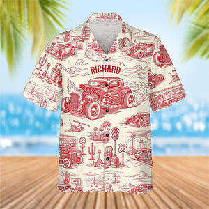 Vintage Car Hawaiian Shirt – Personalized Gifts for Car Lovers 02ohqn120625 - Hawaiian Shirts - GoDuckee