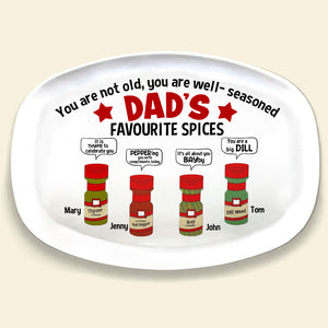 Dad's Favourite Spices Personalized Resin Plate, Gift For Dad - Resin Plate - GoDuckee