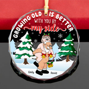 Personalized Gift for Couple Christmas Ornament, Growing Old Couple 03toqn231024pa - Ornament - GoDuckee