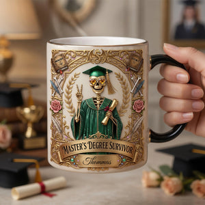 Lovely Skeleton Celebrate Graduation Magic Mug - Personalized Gifts For Graduates 02tydh250426 - Coffee Mug - GoDuckee