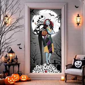 Personalized Halloween Gifts For Couple Door Cover 144acqn240824 - Door Covers - GoDuckee