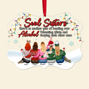 Personalized Gift For Friends Christmas Ornament Soul Sister 03ACQN240924TM - Ornament - GoDuckee