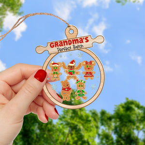 Personalized Gifts For Grandma Ornament, Cartoon Gingerbread Character 01naqn070824 - Ornament - GoDuckee