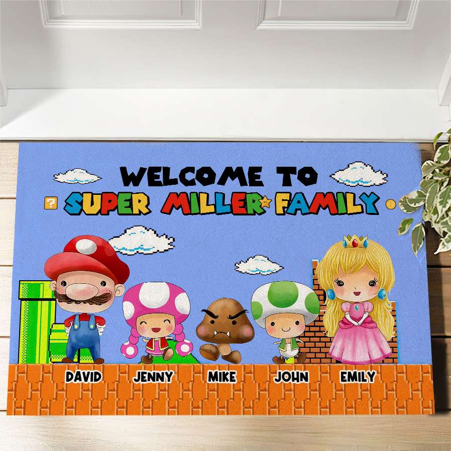 Family 02nahn041223, Personalized Doormat - Doormat - GoDuckee