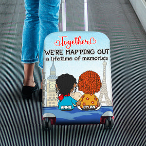 Personalized Gifts For Couples Luggage Cover Holding Hand Couple 02TOLU040125HG - Luggage Covers - GoDuckee