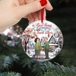 The Best Thing To Hold Onto, Couple Gift, Personalized Acrylic Ornament, Old Couple Ornament, Christmas Gift - Ornament - GoDuckee