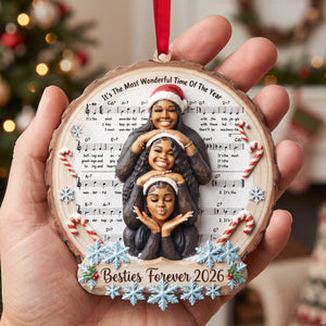 Wonderful Time With Besties Ornament - Custom Photo Christmas Gifts For Friends 01hulu171026