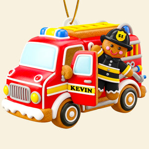 Firefighter Gingerbread Ornament Personalzied Gifts For Firefighters 04PGDT160825 - Ornament - GoDuckee