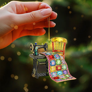 Sewing Machine Ornament - Personalized Gifts For Sewing Lovers 04ohta150825 - Ornament - GoDuckee