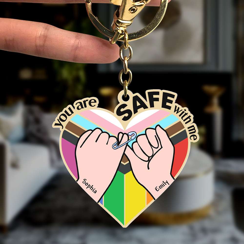 Personalized Gifts For LGBTQ Friends 04QHQN200624, LGBTQ Ally Keychain - Keychains - GoDuckee