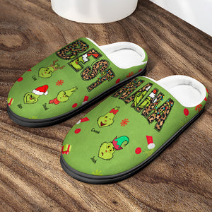 Best Family, Gift For Family, Personalized Home Slippers, Green Monster Family Slippers, Christmas Gift 03NAHN180923 - Shoes - GoDuckee