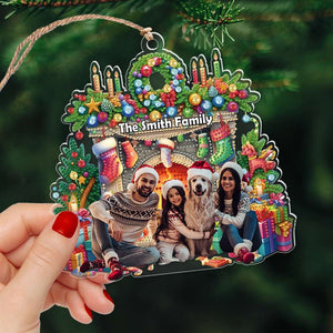 Custom Photo Gifts For Family Ornament 05dglu200924 Wood Stove Christmas - Ornament - GoDuckee