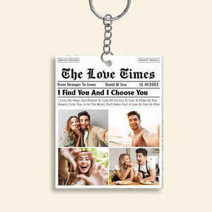 Custom Photo Gifts For Couple Acrylic Keychain Valentine The Love Times 04XQMH281124 - Keychains - GoDuckee