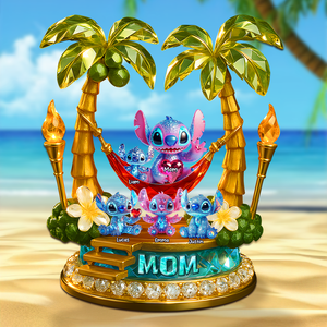 Little Monster Mom Plaque - Personalized Gifts For Mom 03ohpu180425 - Shaped Plaques - GoDuckee