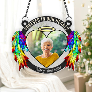 Custom Photo Memorial Gifts Suncatcher Ornament 03hutn020824 - Ornament - GoDuckee