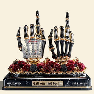 Skeleton Wedding Acrylic Plaque - Personalized Gifts For Couple 02TGDT280625 - Shaped Plaques - GoDuckee