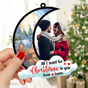 Custom Photo Gifts For Couple Suncatcher Ornament 03pgtn300824 - Ornament - GoDuckee