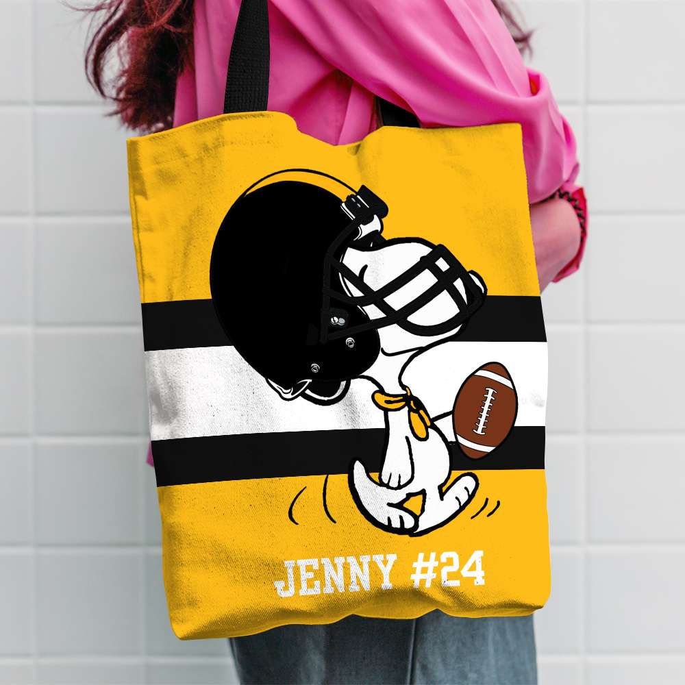 Gift For Football Lover, Personalized Tote Bag, Football Dog Tote 05HUHN040823 - Tote Bag - GoDuckee