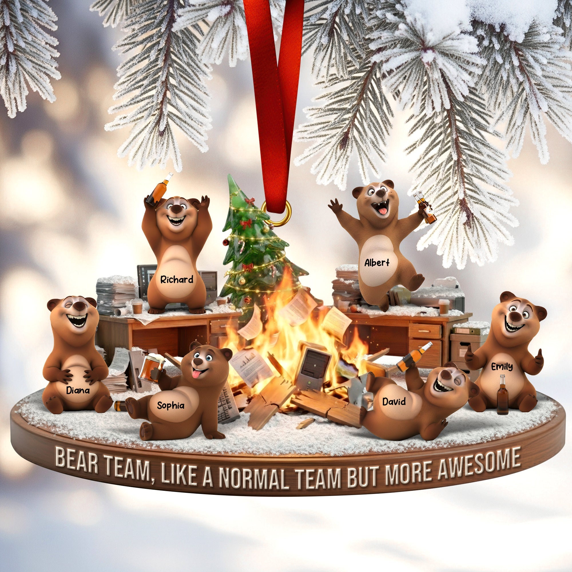 Beer Coworker Ornament - Personalized Gifts For Coworkers 01ohqn241125 - Ornament - GoDuckee