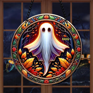 Personalized Gifts For Halloween Ghost Suncatcher Ornament 101acqn060924 - Ornament - GoDuckee