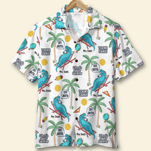 Teacher Saurus Off-Duty Funny Personalized Hawaiian Shirt Gift For Last Day Of School & Summer Vacation- GZ-HW-01QHTN150623 - Hawaiian Shirts - GoDuckee