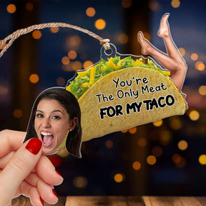 Custom Photo Gifts For Funny Couple Tacos Ornament 02OHLU240924 - Ornament - GoDuckee