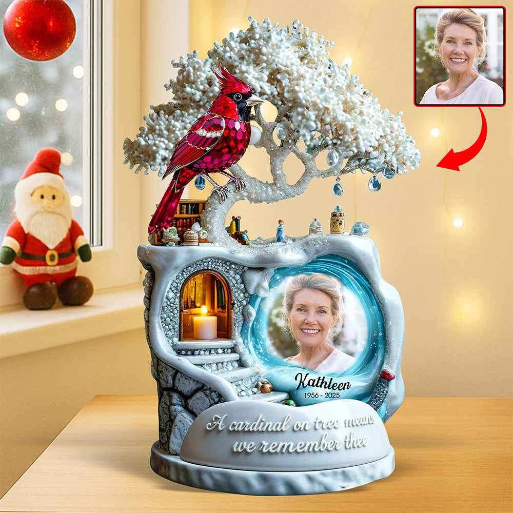 Cardinal From Heaven Acrylic Plaque, Custom Photo Memorial Keepsake For Loved One 01qhqn190925 - Shaped Plaques - GoDuckee