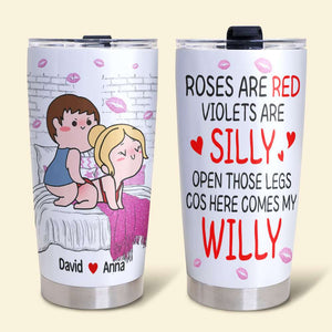 Personalized Gifts For Girlfriend Tumbler Roses Are Red - Tumbler Cups - GoDuckee