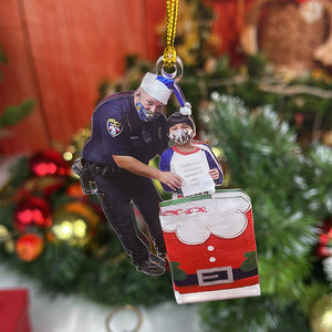 Custom Photo Gifts for Police Ornament 179acvp140924 - Ornament - GoDuckee