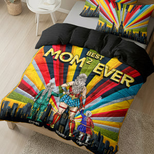 Personalized Gifts For Super Mom Quilt Bedding Set Special Line, Best Mom Ever 03TGLU130125TM - Blanket - GoDuckee