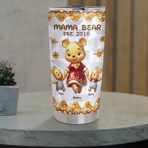 Mama Bear Tumbler - Personalized Gifts For Mom 01tgpu090425 - Tumbler Cup - GoDuckee
